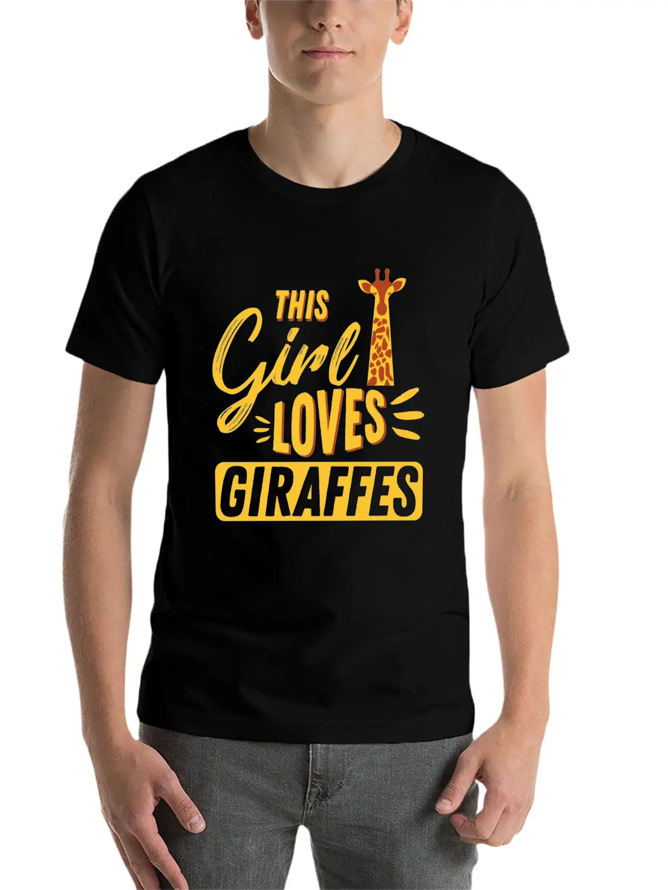 Giraffe Unisex Casual T-Shirt – Clean Design For Daily Comfort