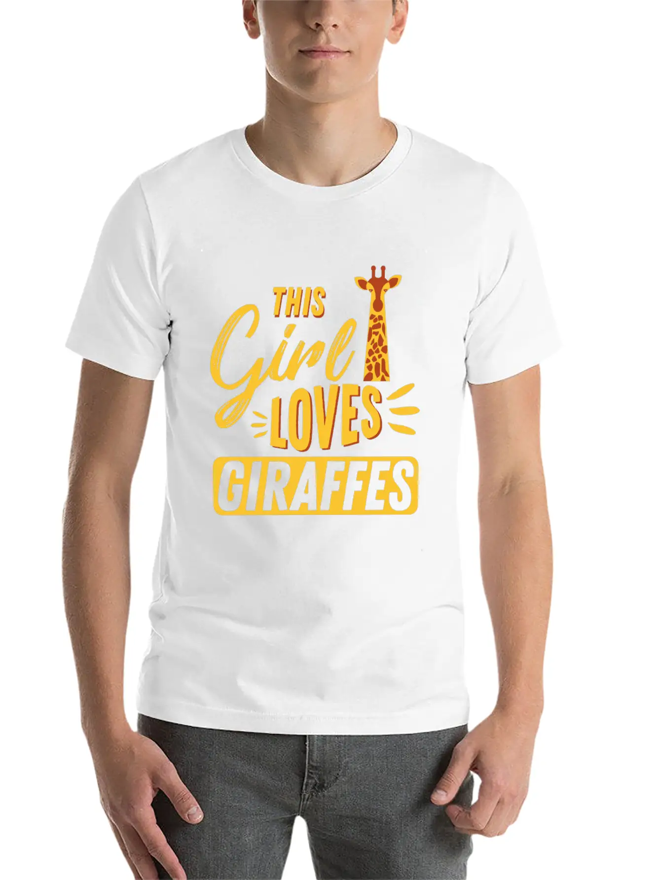 Giraffe Unisex Casual T-Shirt – Clean Design For Daily Comfort
