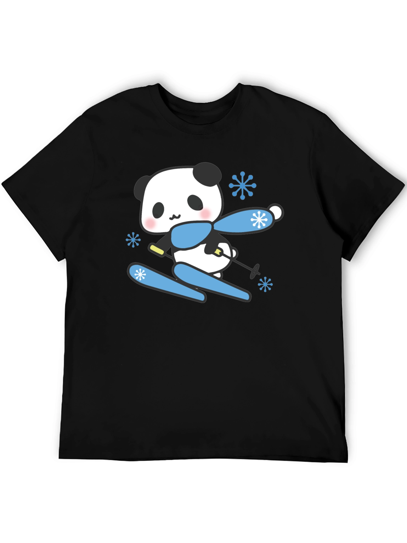 Skiing Panda T-Shirt - Cute Winter Apparel