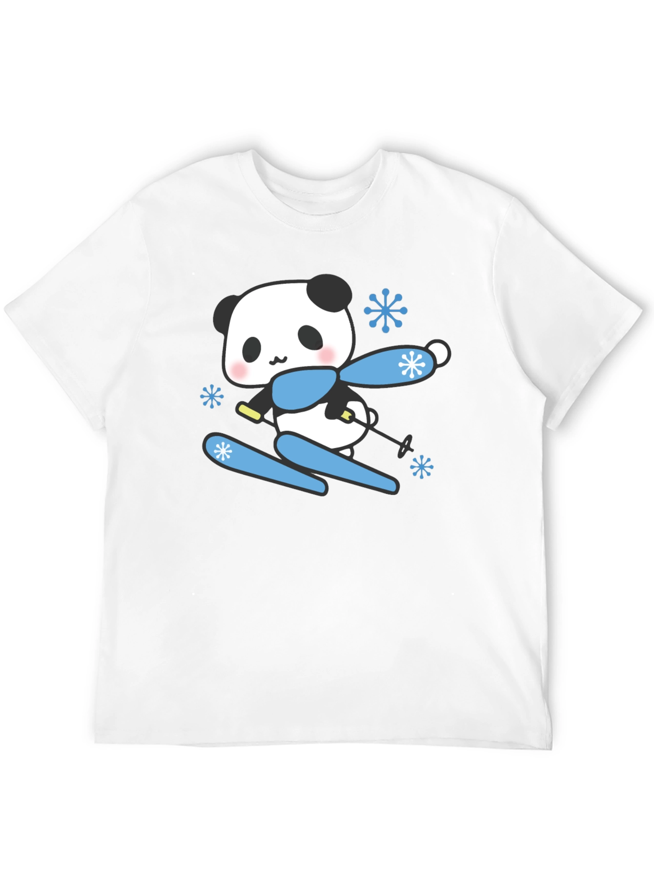 Skiing Panda T-Shirt - Cute Winter Apparel