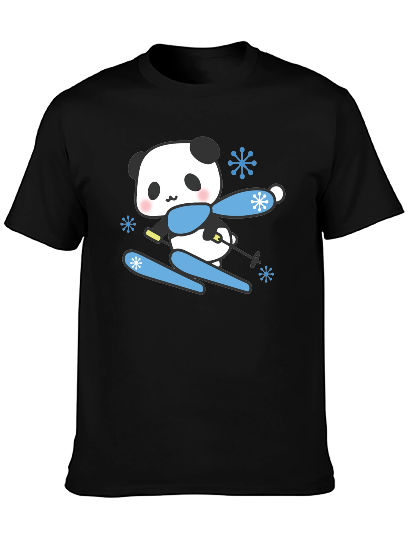 Skiing Panda T-Shirt - Cute Winter Apparel