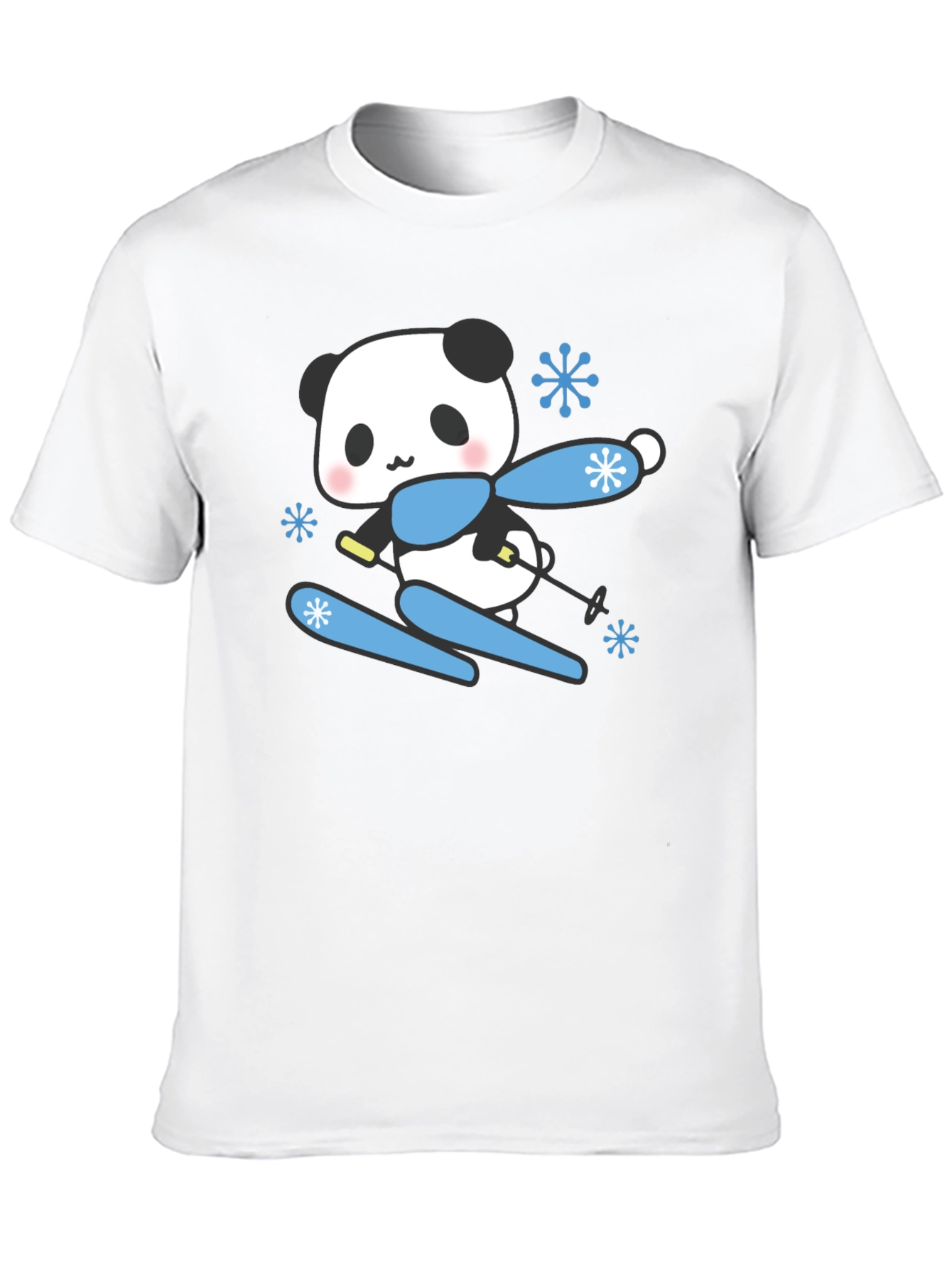 Skiing Panda T-Shirt - Cute Winter Apparel