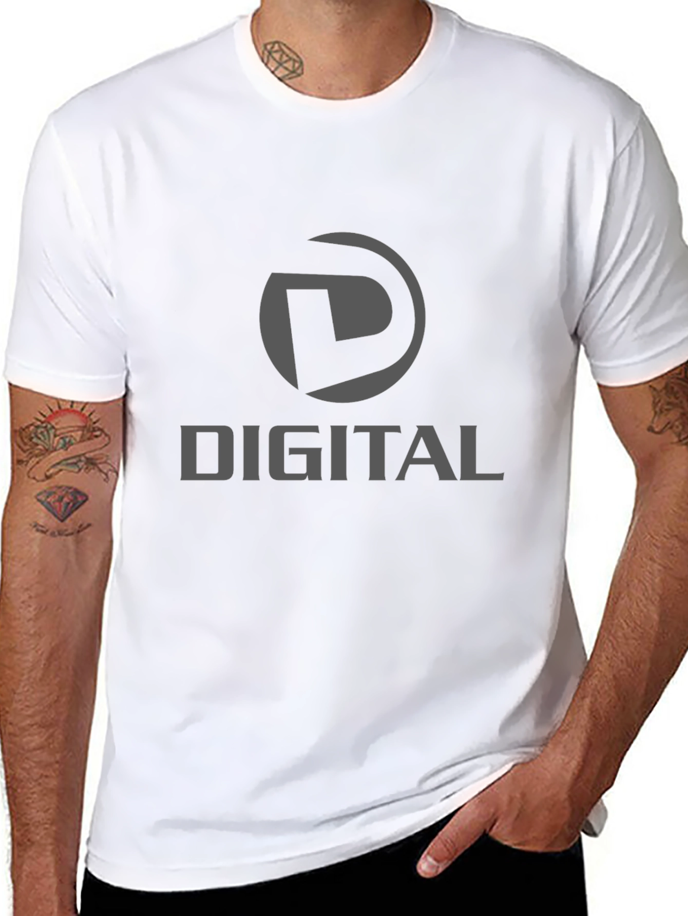 Digital Logo Graphic Black T-Shirt