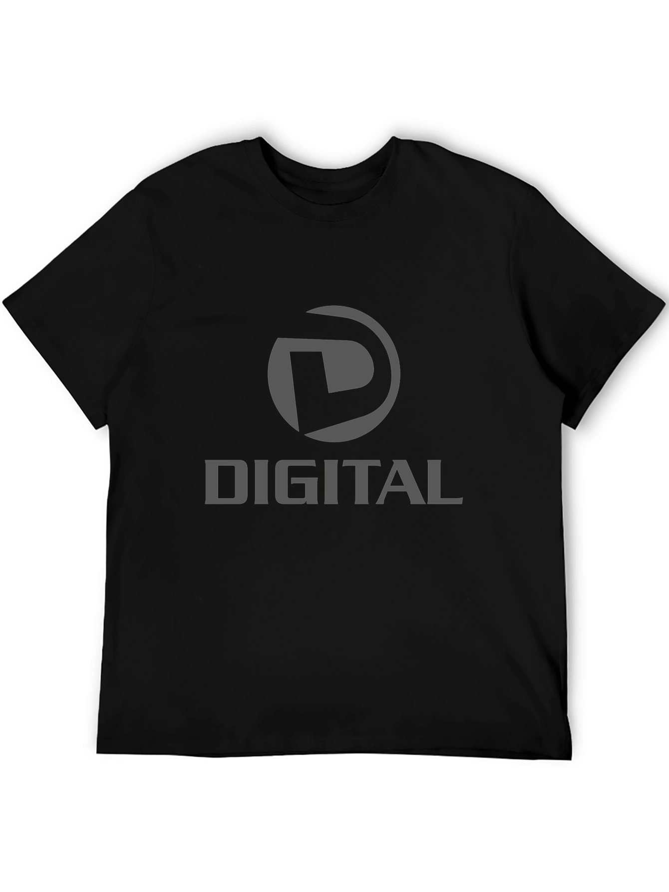 Digital Logo Graphic Black T-Shirt