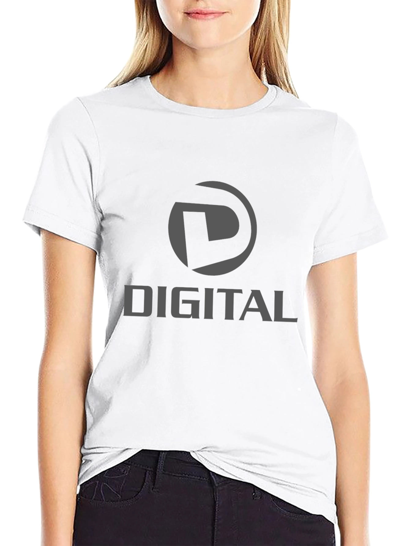 Digital Logo Graphic Black T-Shirt