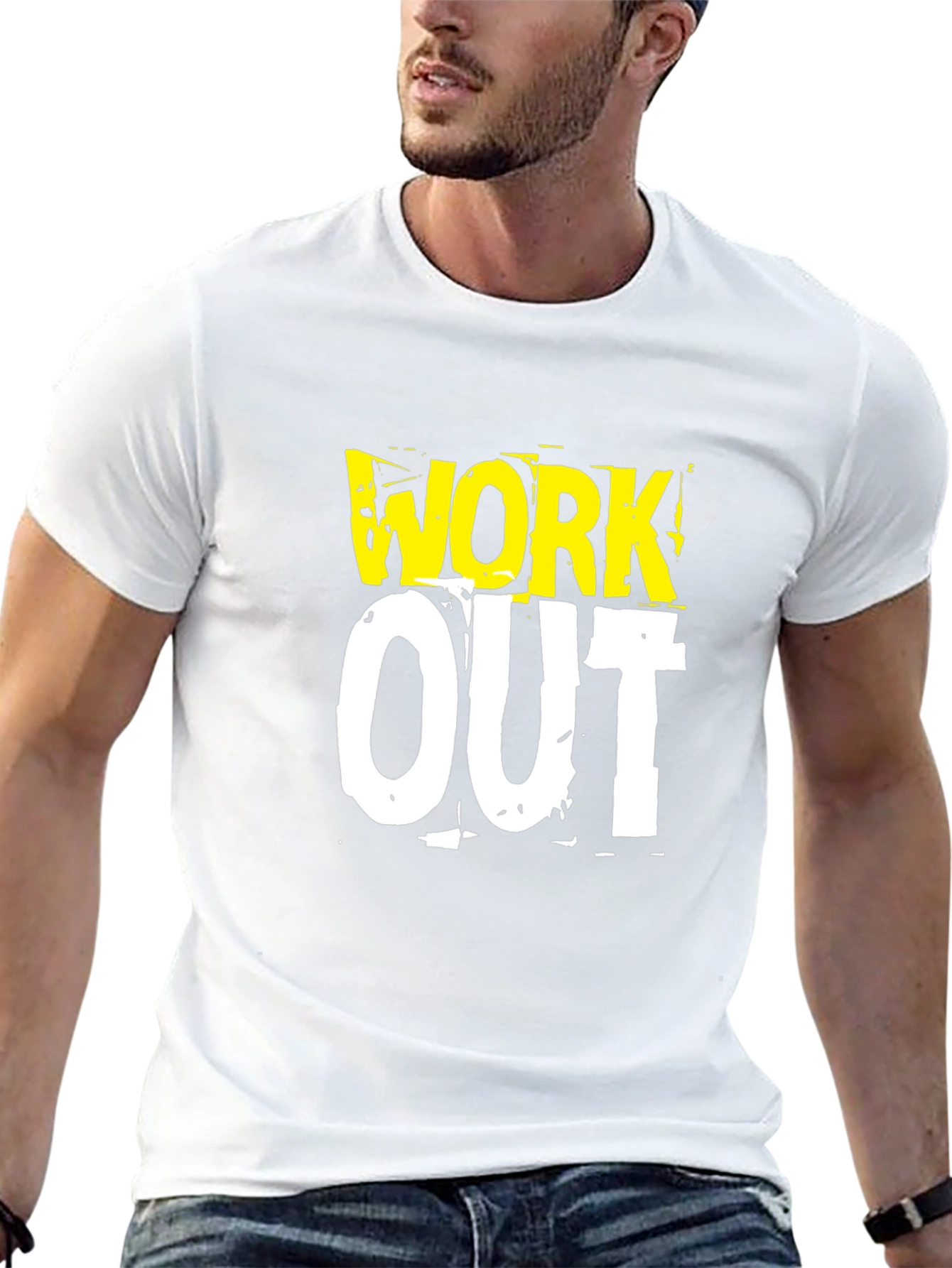Work Out Graphic Print T-Shirt