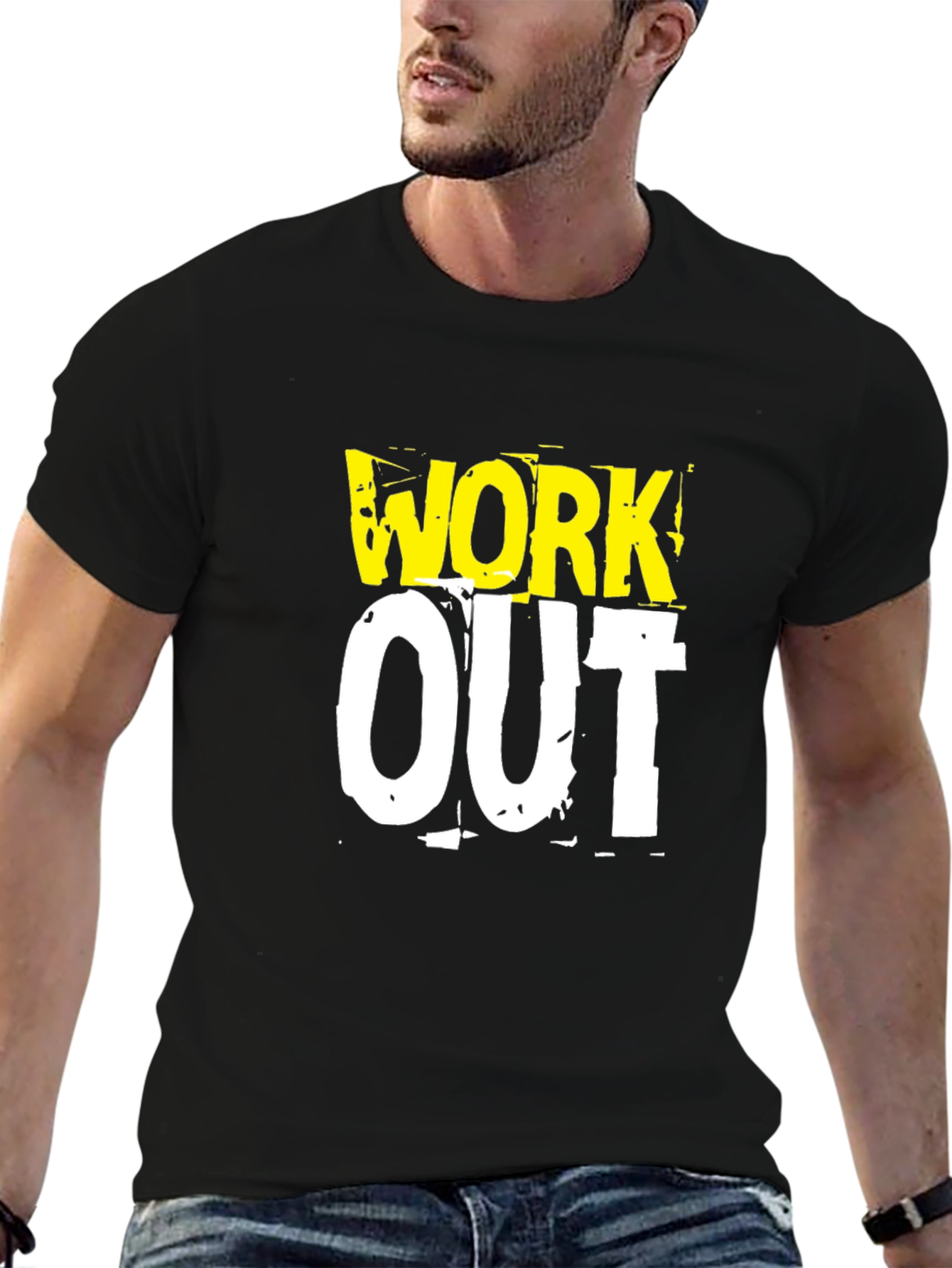 Work Out Graphic Print T-Shirt
