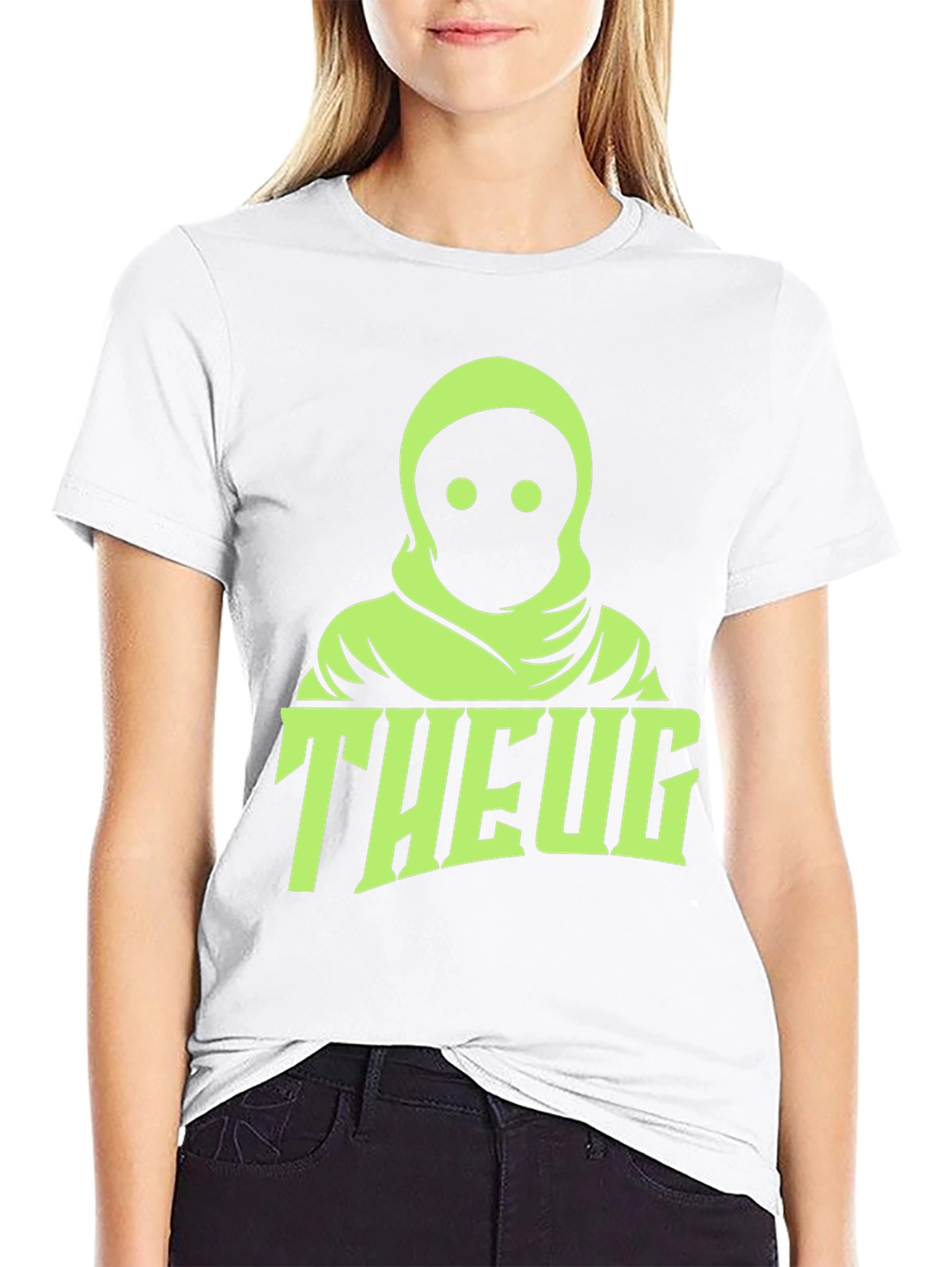 THEUG Black T-Shirt with Green Graphic