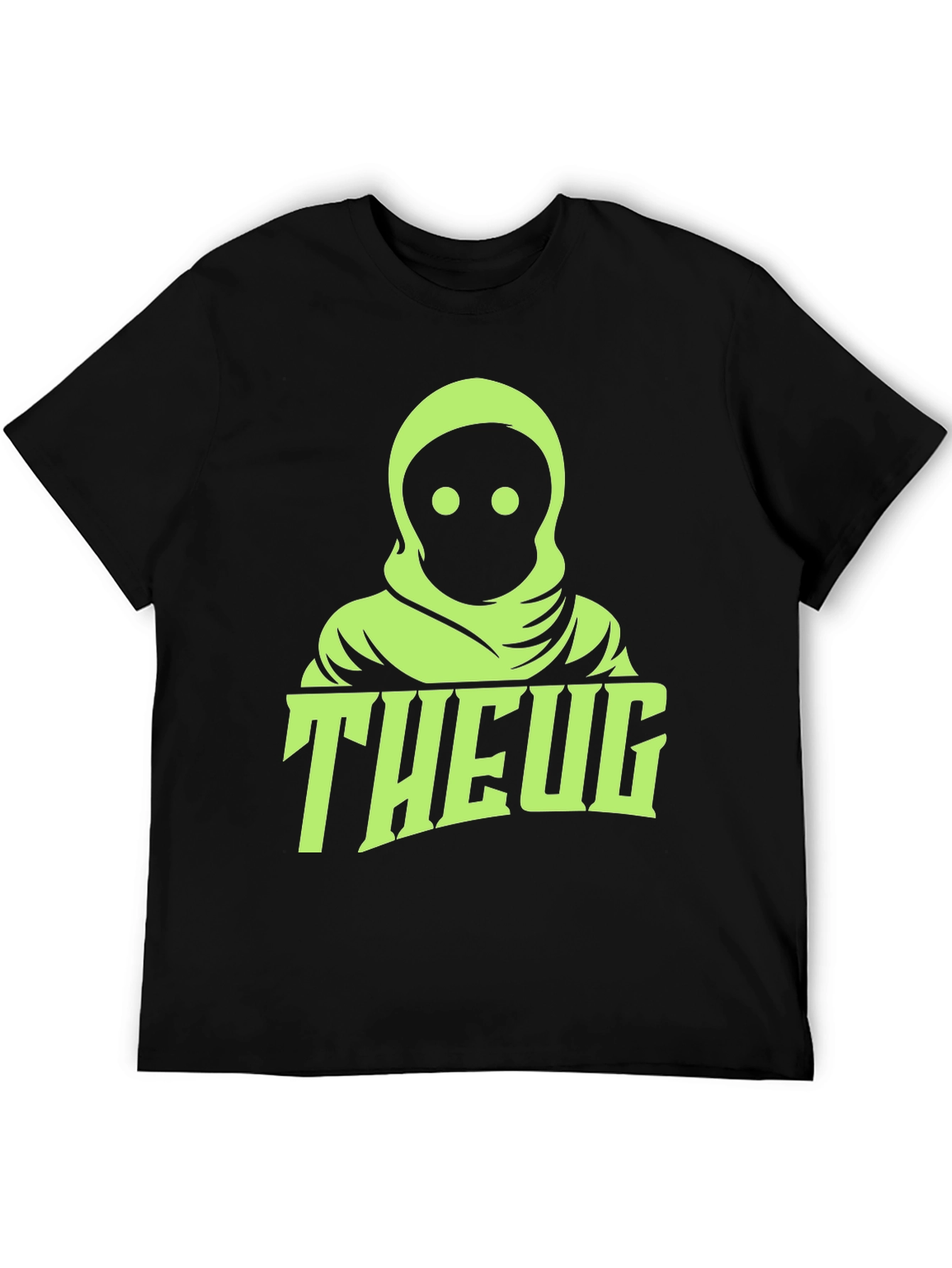 THEUG Black T-Shirt with Green Graphic
