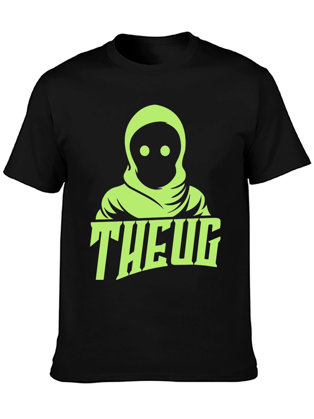 THEUG Black T-Shirt with Green Graphic