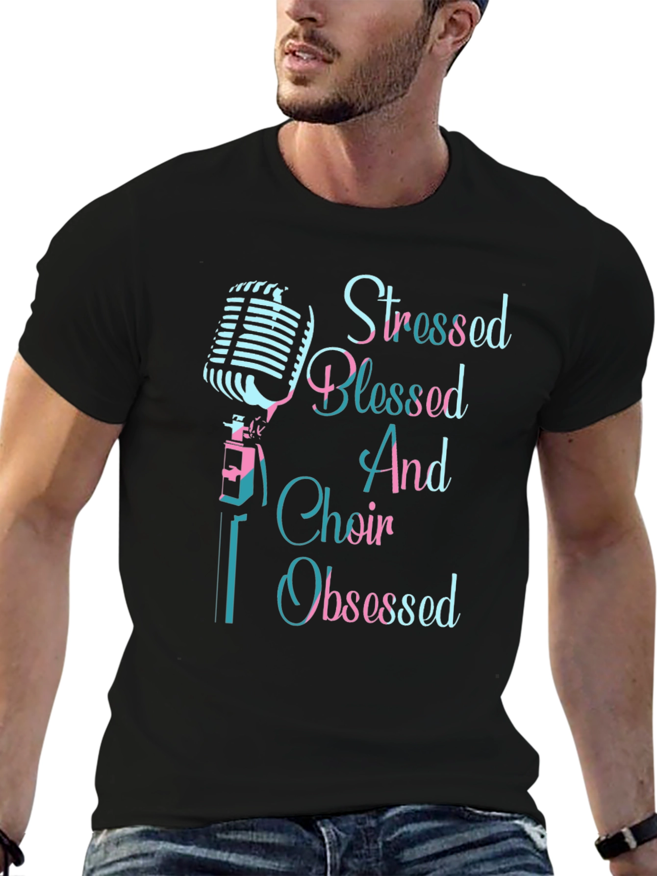 Stressed Blessed Choir Obsessed T-Shirt