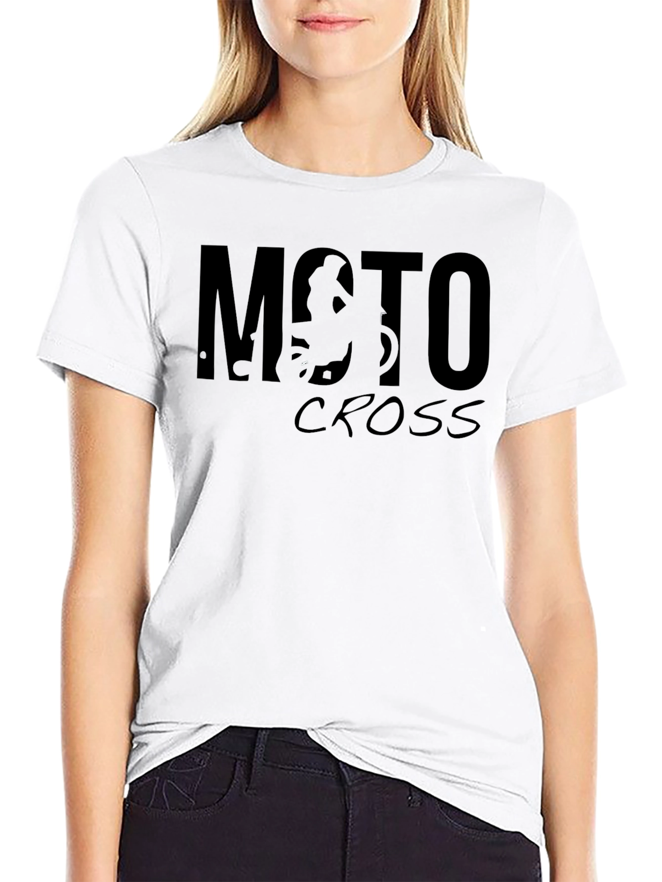 Moto Cross Graphic T-Shirt - Black