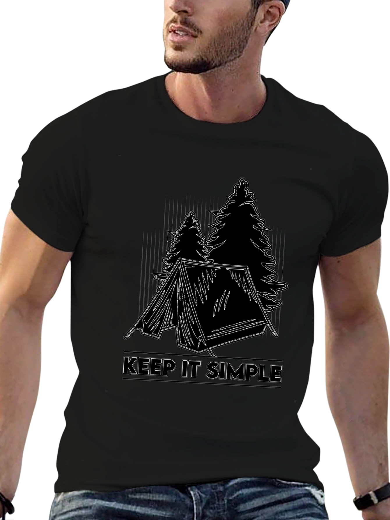 Keep It Simple Camping Graphic T-Shirt