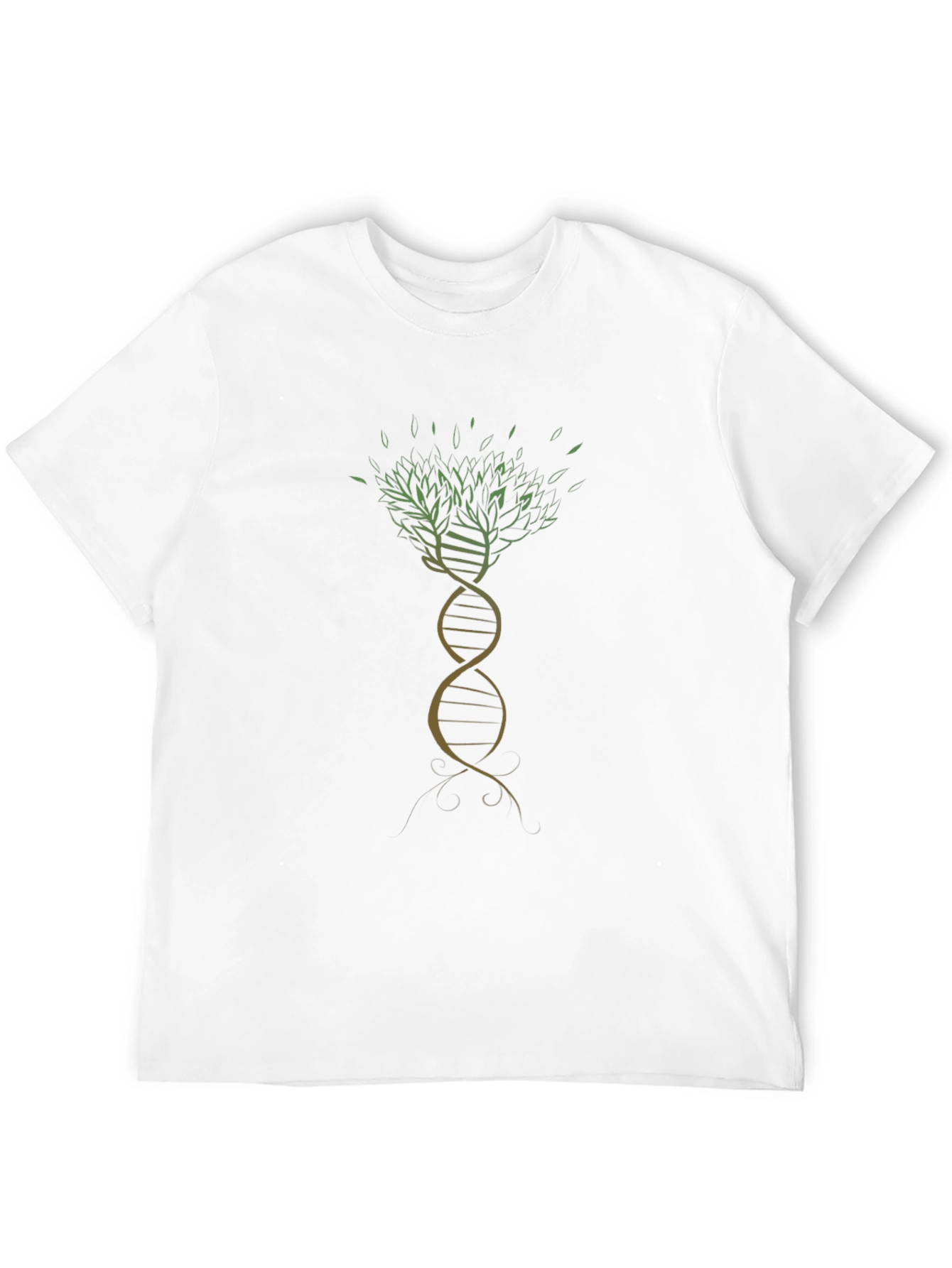 DNA Tree Graphic Tee - Black Cotton T-Shirt