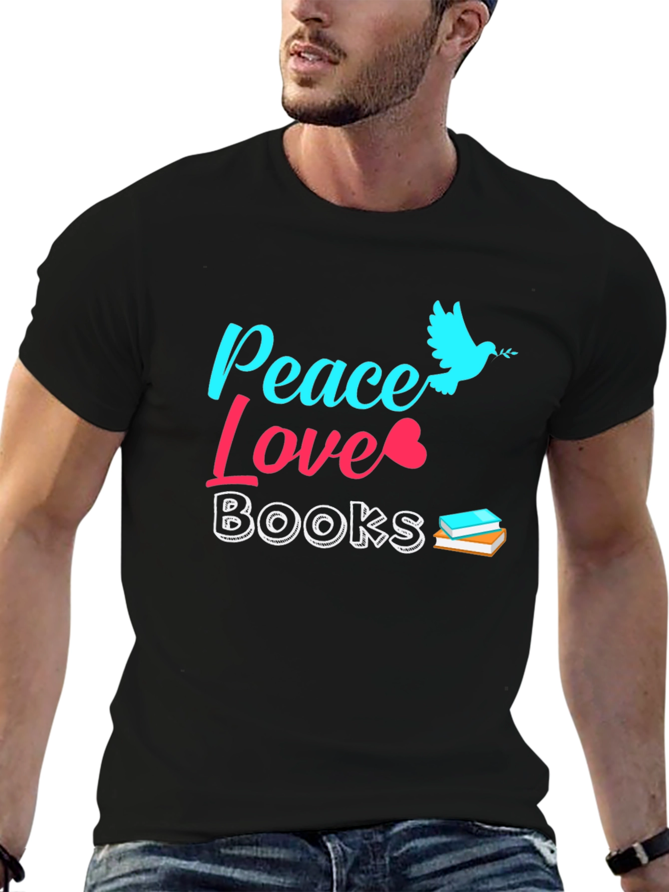 Peace Love Books Graphic Tee