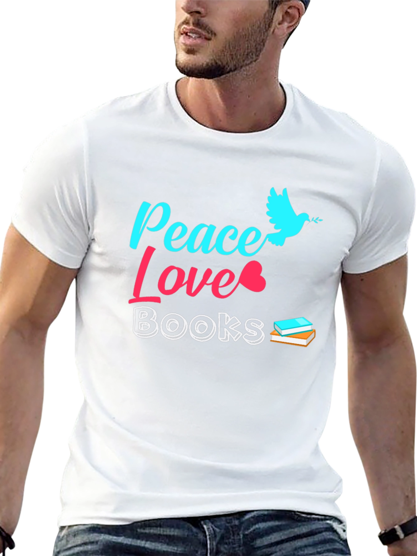 Peace Love Books Graphic Tee