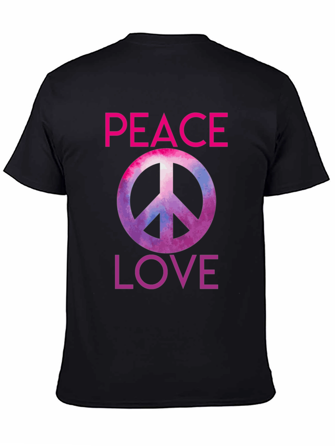 Peace Love Graphic Tee - Trendy Black T-Shirt