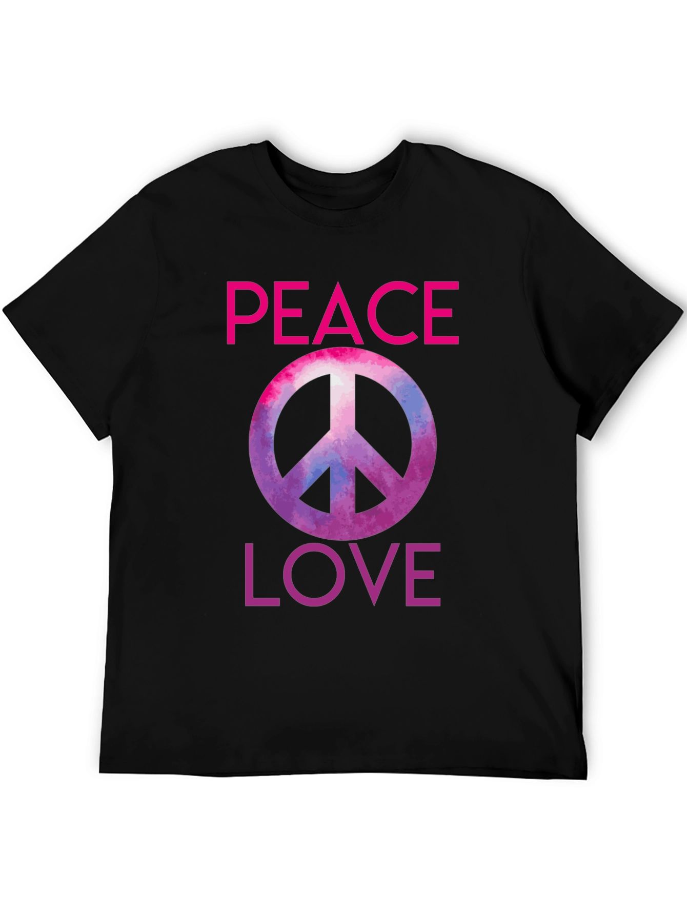 Peace Love Graphic Tee - Trendy Black T-Shirt