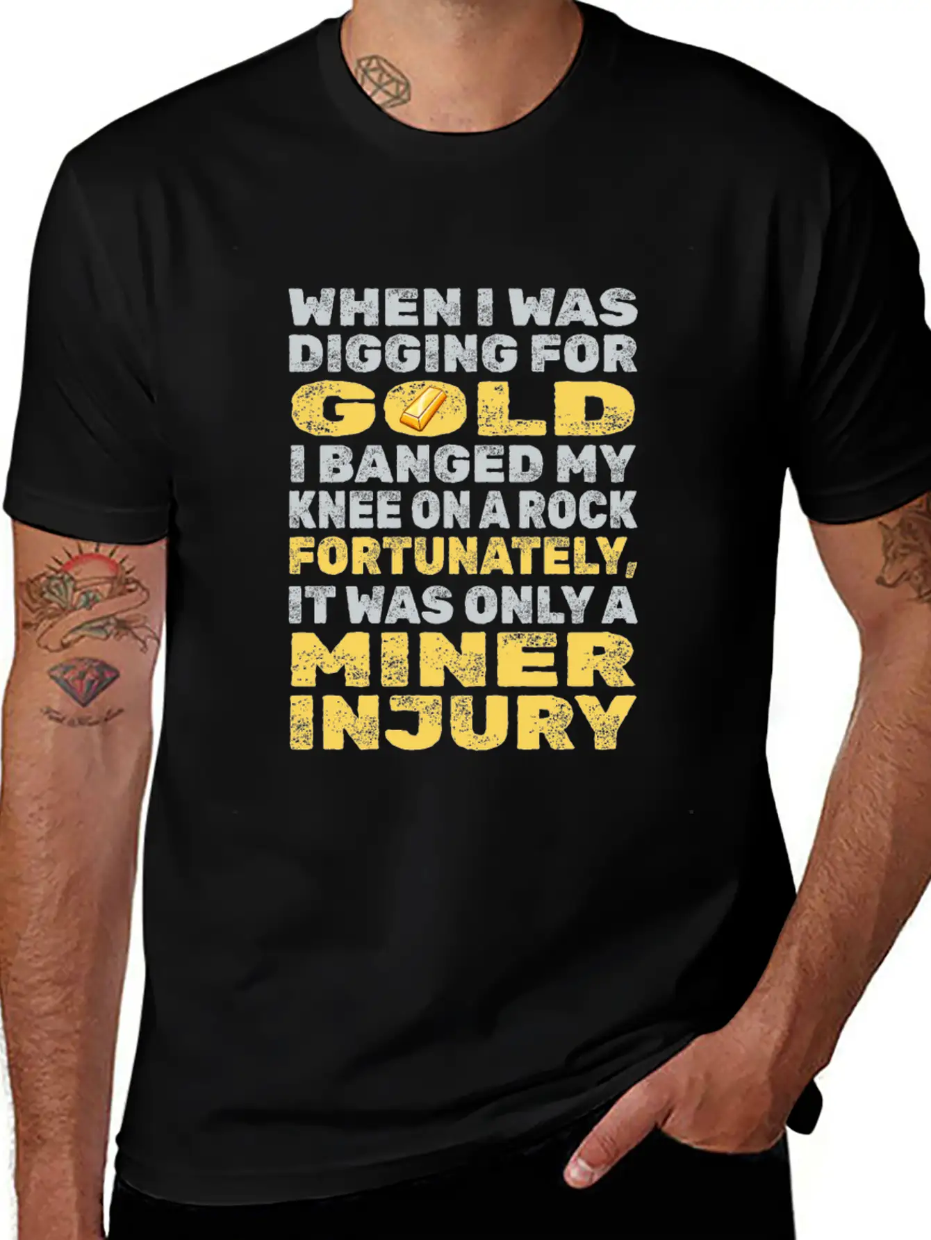 Gold Mining Unisex Casual T-Shirt – Clean Design For Daily Comfort