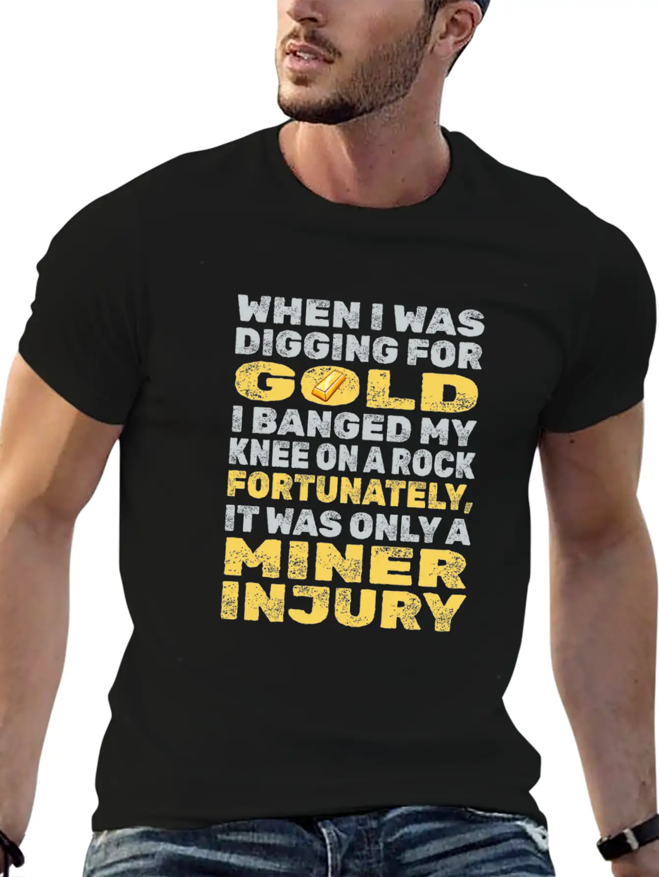 Gold Mining Unisex Casual T-Shirt – Clean Design For Daily Comfort