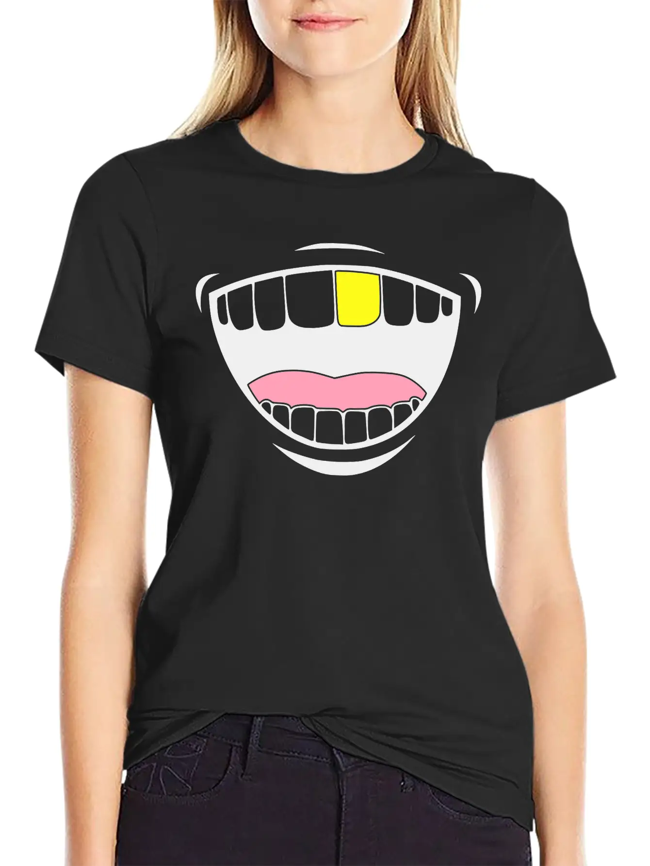 Gold Toothed Unisex Casual T-Shirt – Clean Design For Daily Comfort