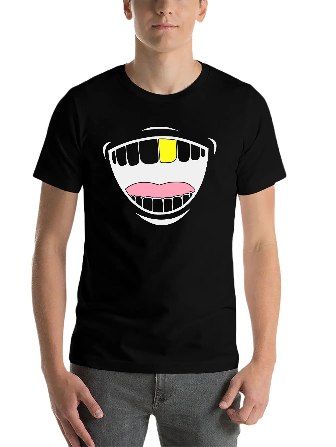 Gold Toothed Unisex Casual T-Shirt – Clean Design For Daily Comfort