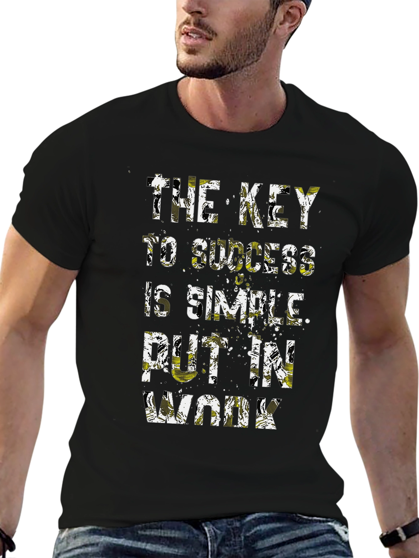 Success Key Graphic T-Shirt - Mens Black Tee