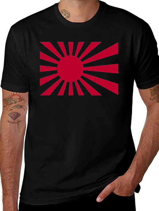 Rising Sun Graphic Tee - Black Cotton Comfort