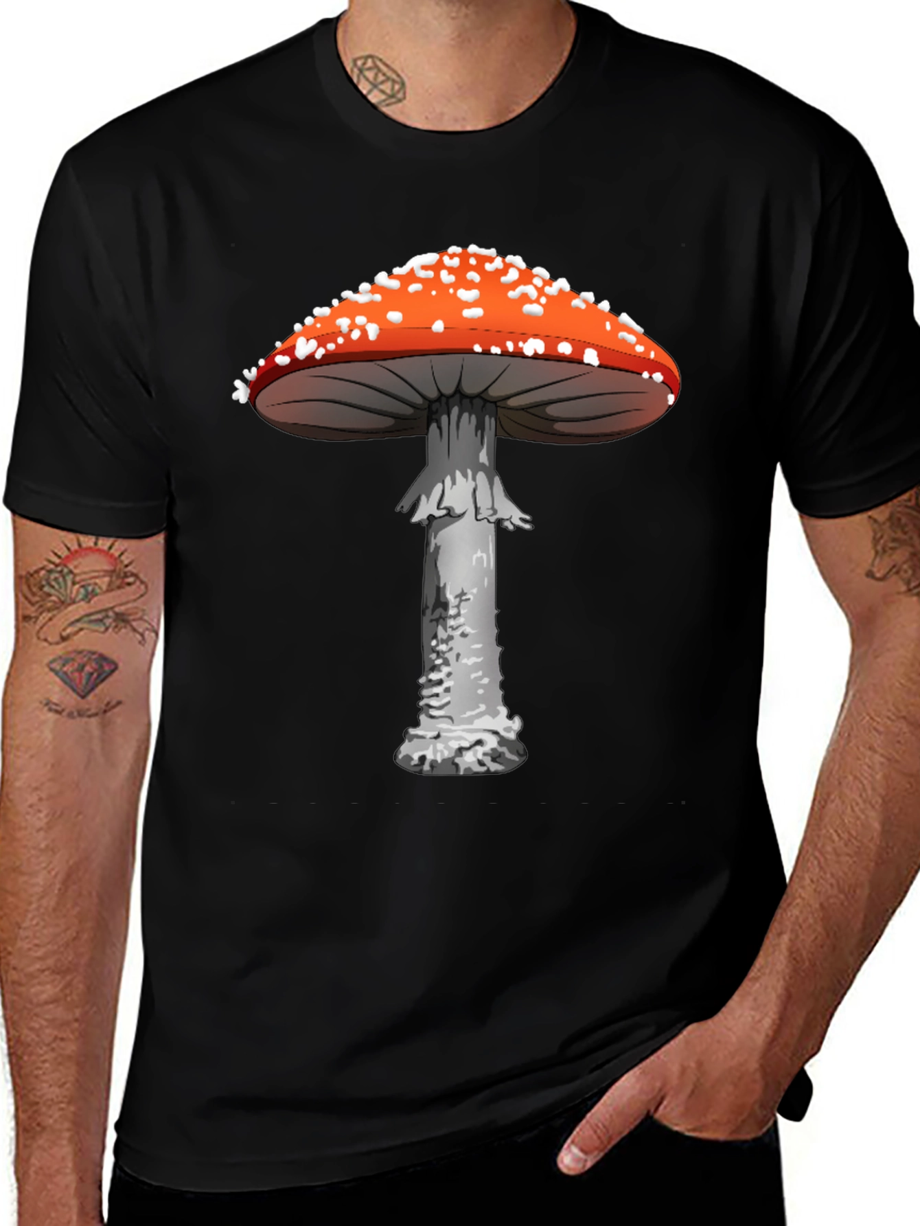 Mushroom Graphic Tee - Funky Novelty Print