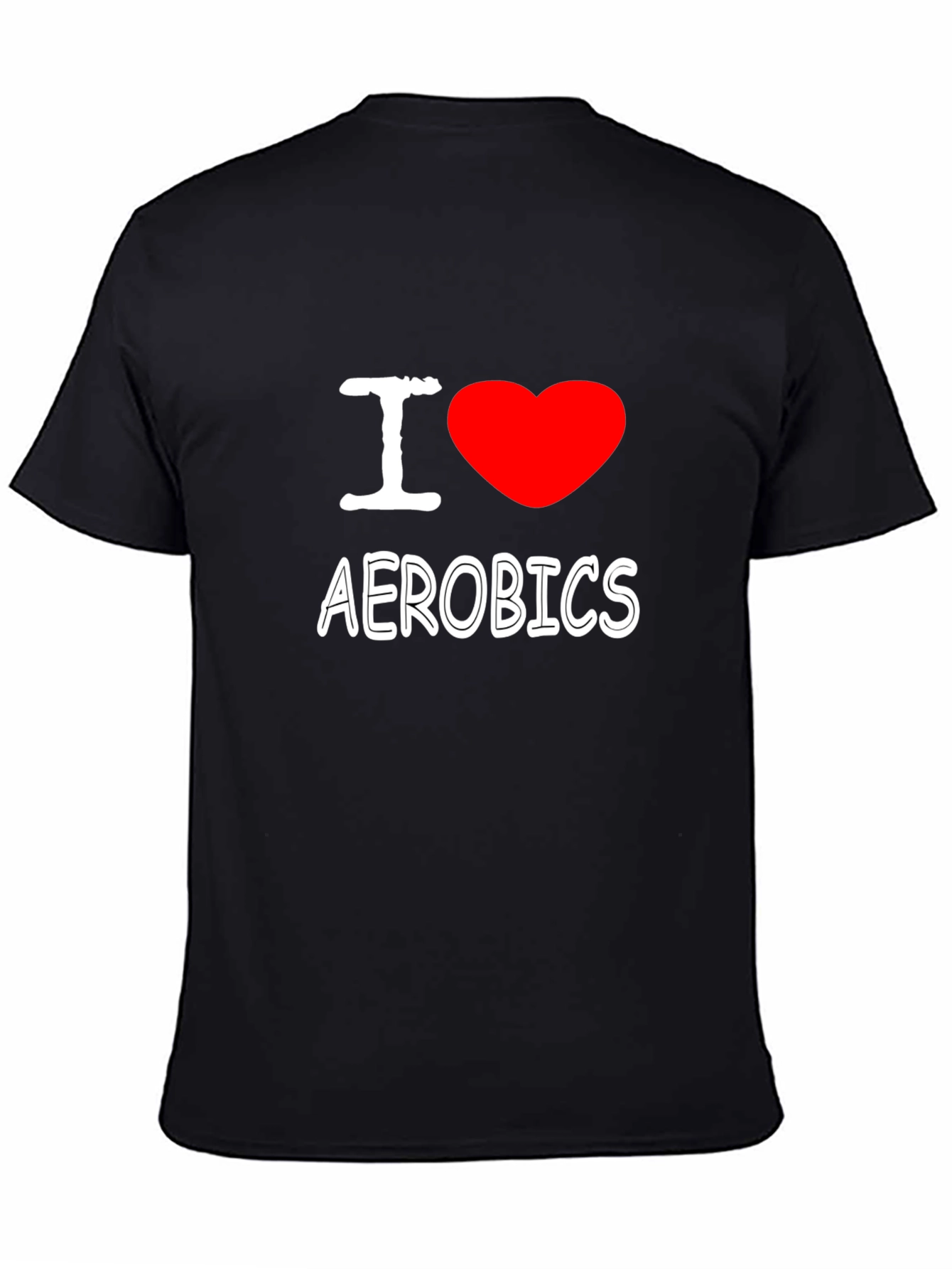 I Heart Aerobics Black Cotton Tee