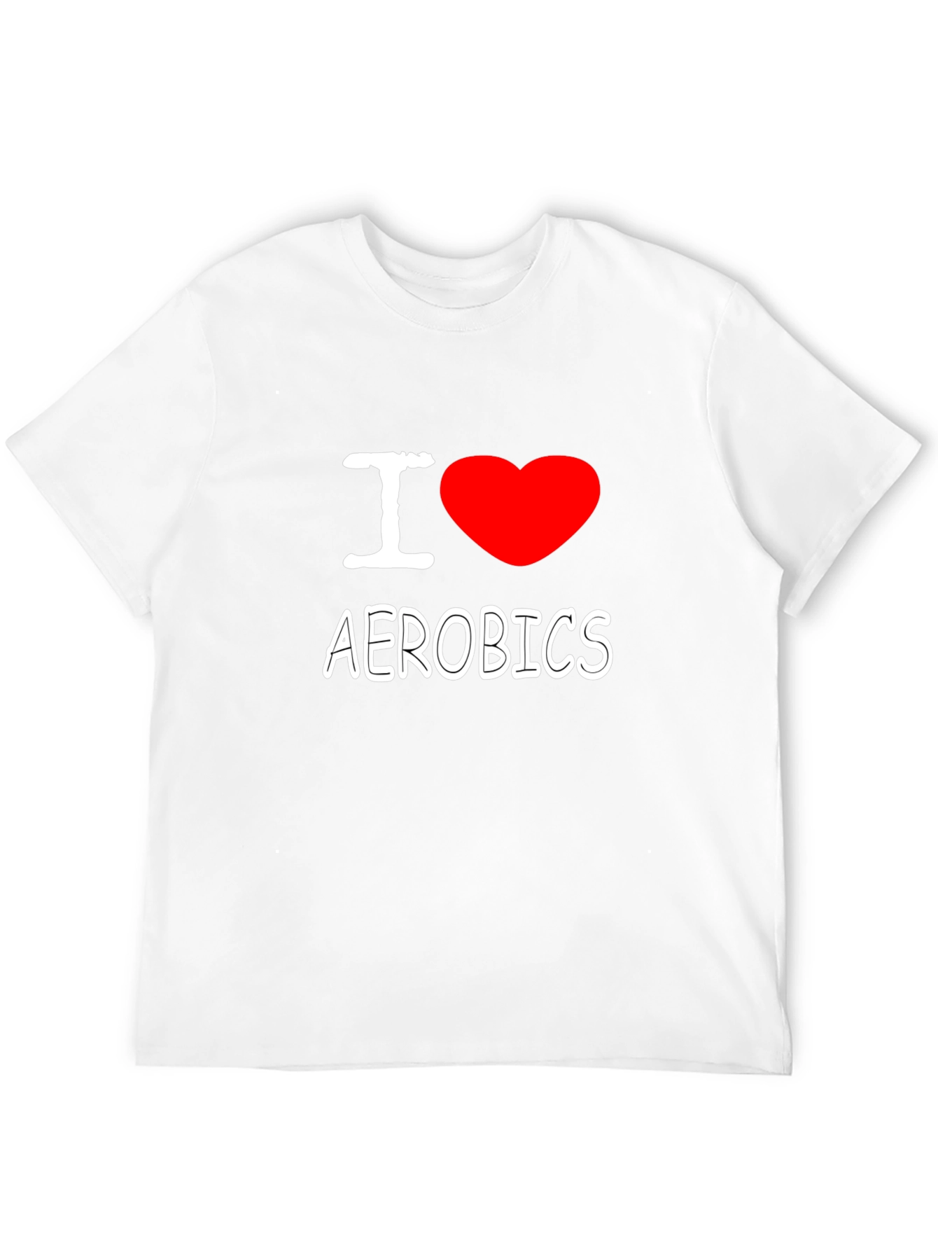 I Heart Aerobics Black Cotton Tee