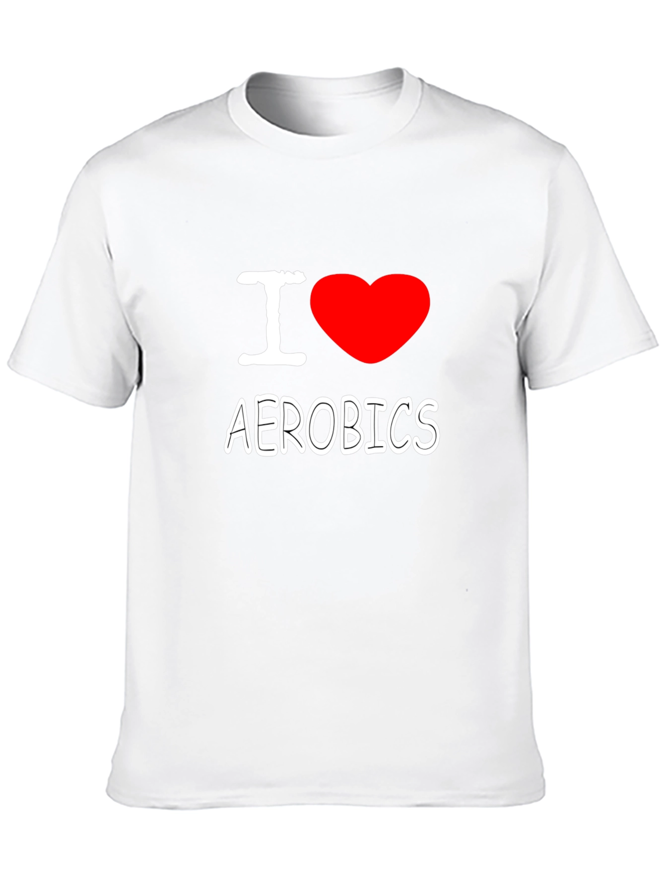 I Heart Aerobics Black Cotton Tee