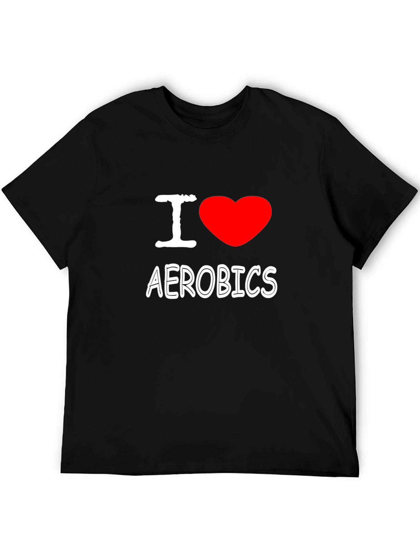 I Heart Aerobics Black Cotton Tee