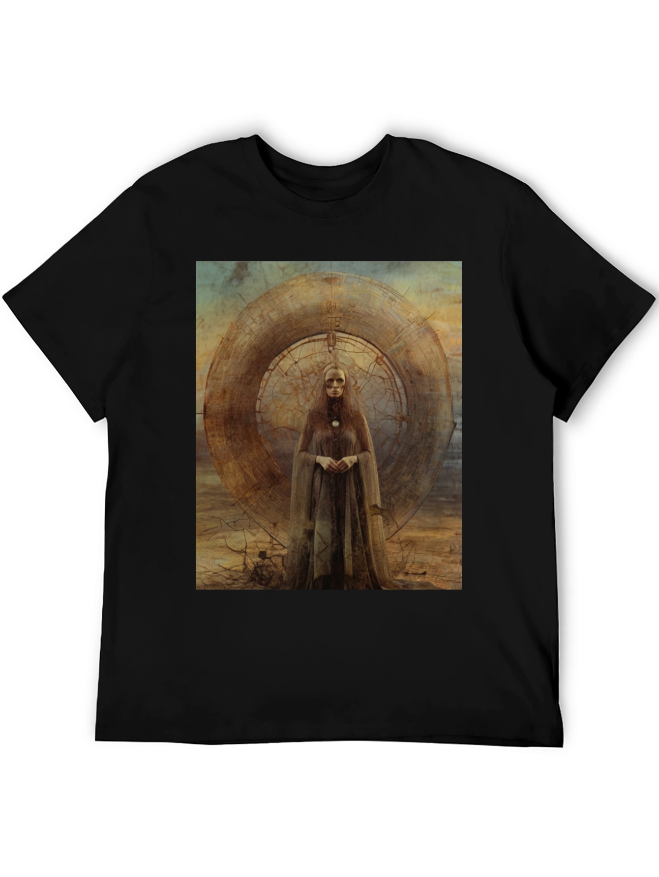 Abstract Art Graphic Tee - Black