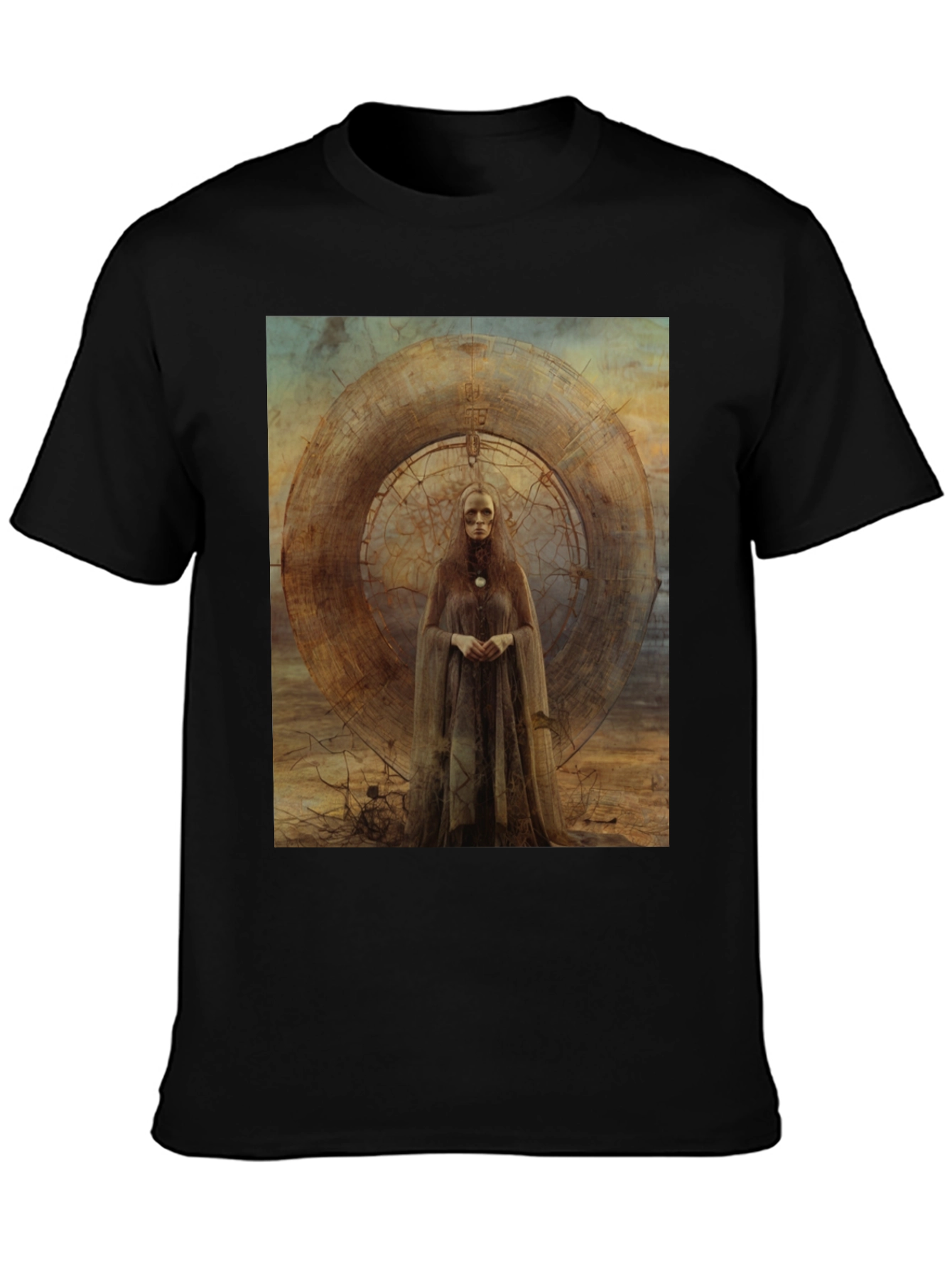 Abstract Art Graphic Tee - Black
