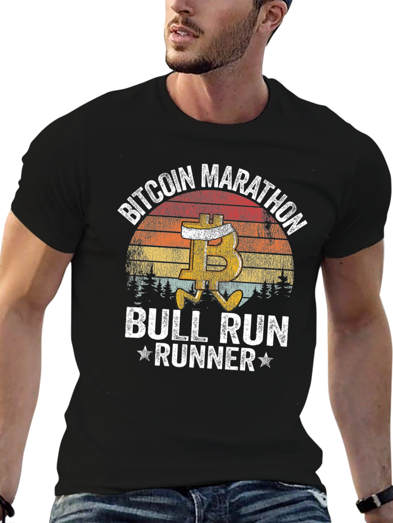 Bitcoin Marathon Bull Run Runner T-Shirt