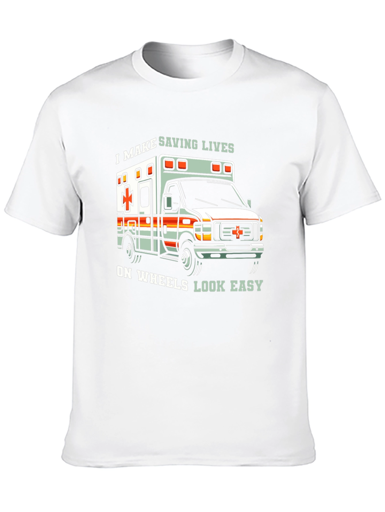 Saving Lives Ambulance Graphic Tee - Black