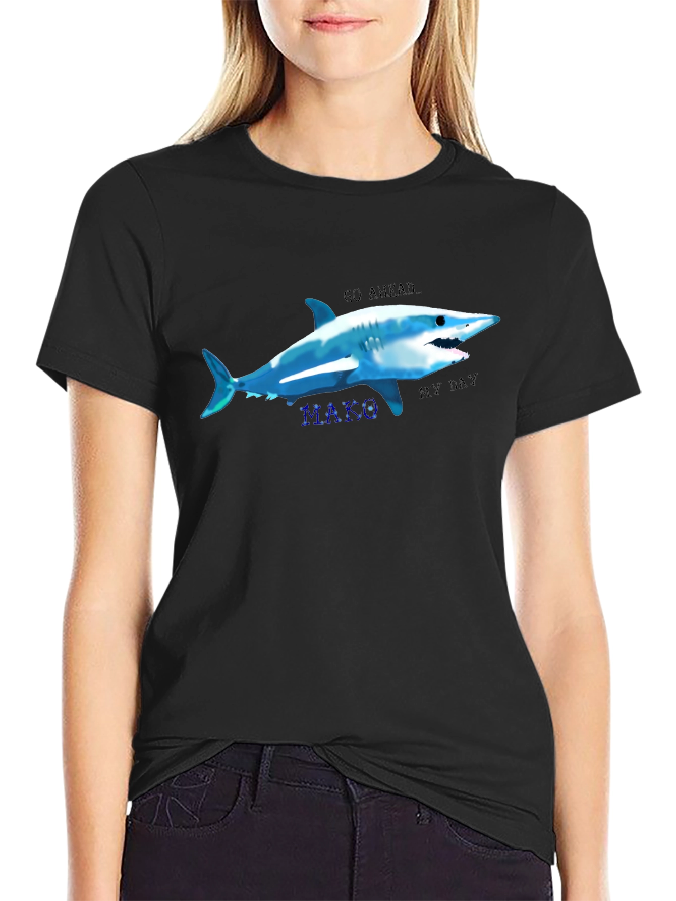 Go Ahead Make My Day Shark T-Shirt