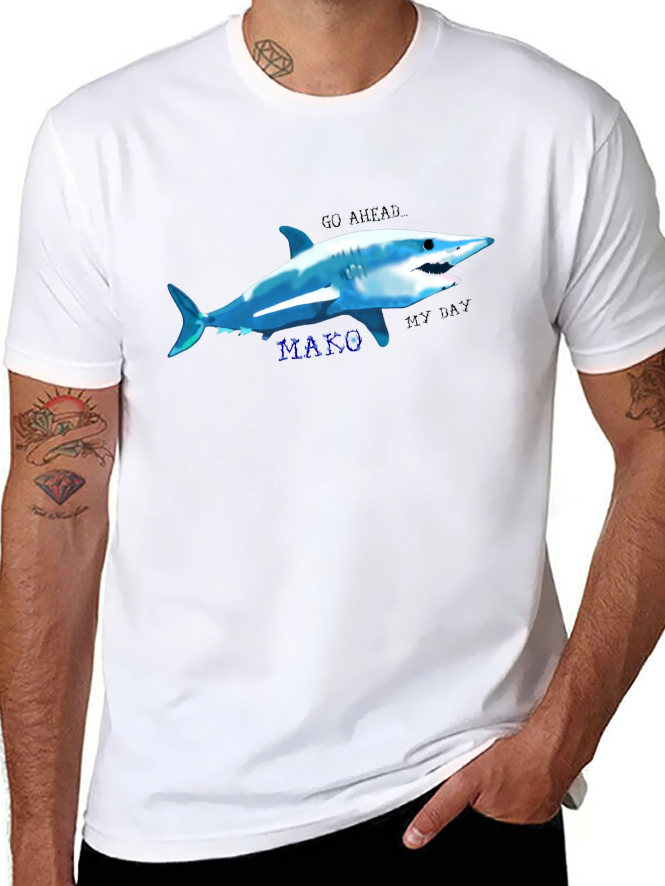 Go Ahead Make My Day Shark T-Shirt