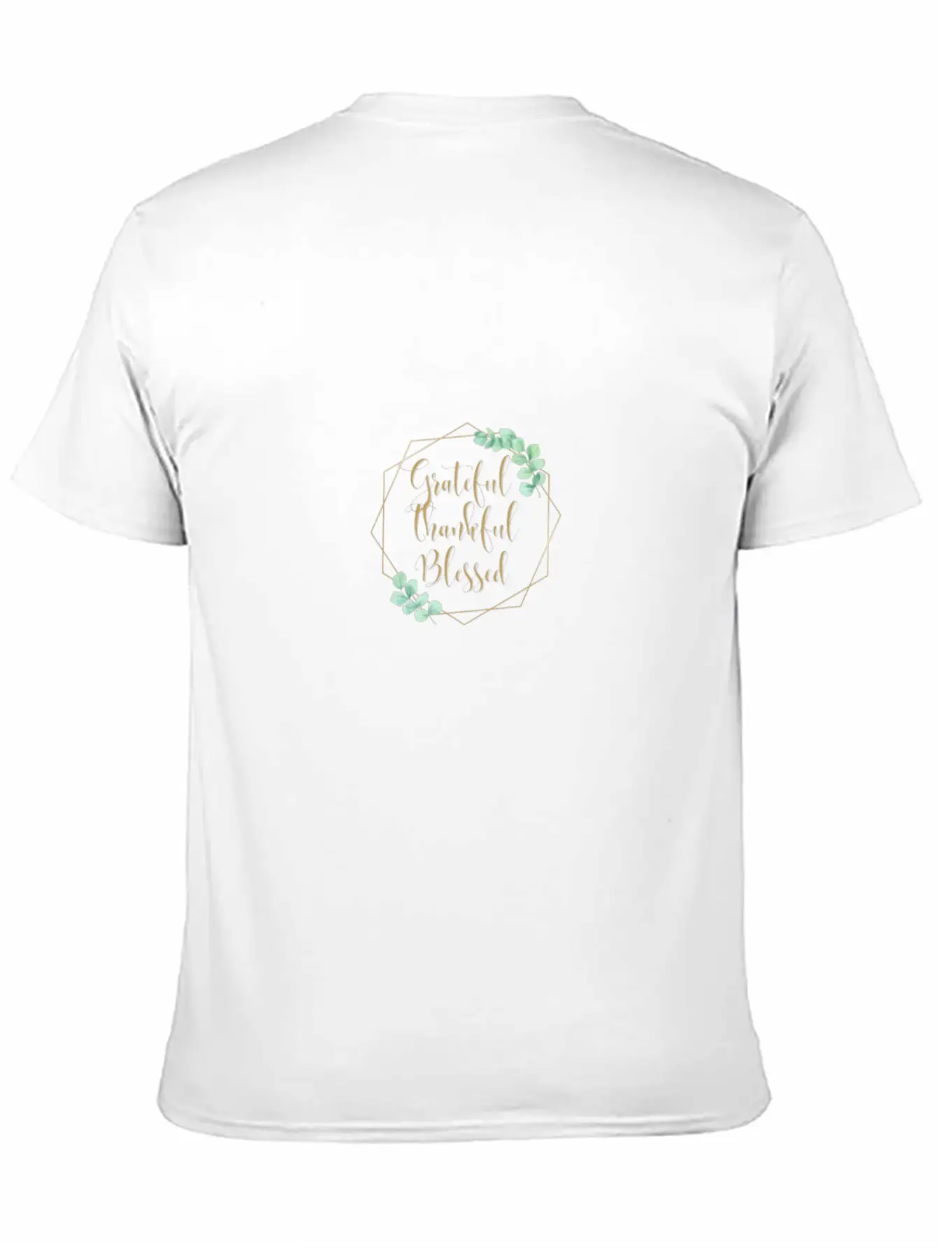Grateful Thankful Blessed Thanksgiving Leaf Print Unisex Casual T-Shirt – Clean Design For Daily Comfort