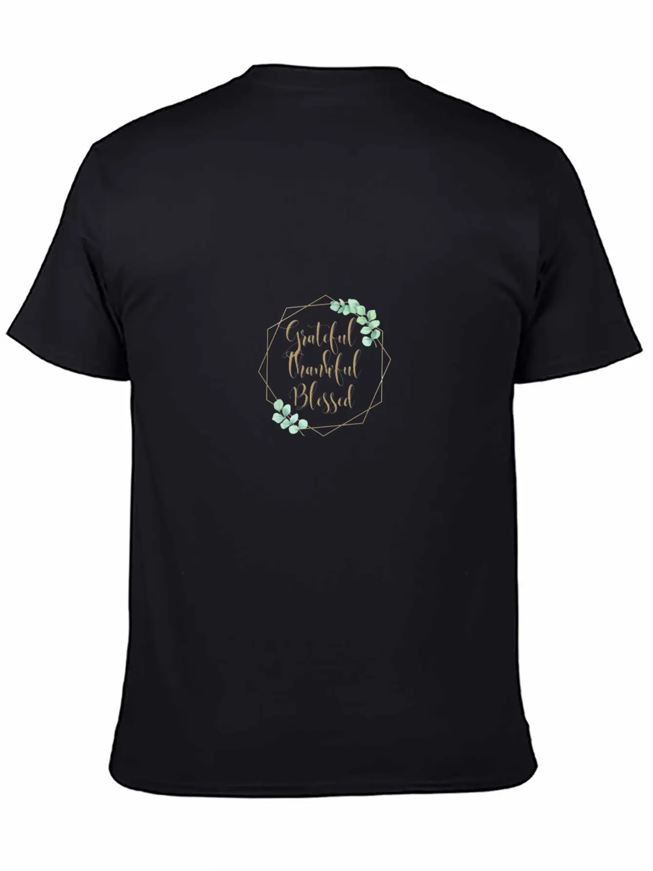 Grateful Thankful Blessed Thanksgiving Leaf Print Unisex Casual T-Shirt – Clean Design For Daily Comfort
