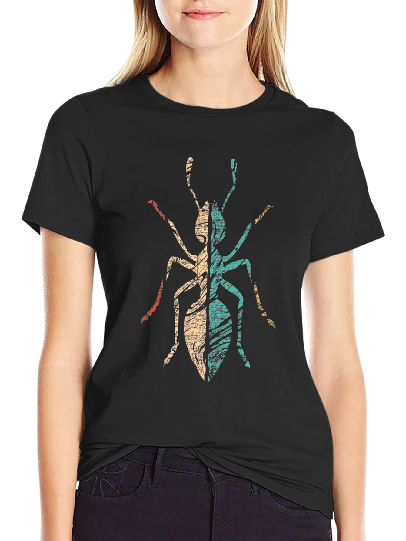 Retro Ant Graphic Tee - Black
