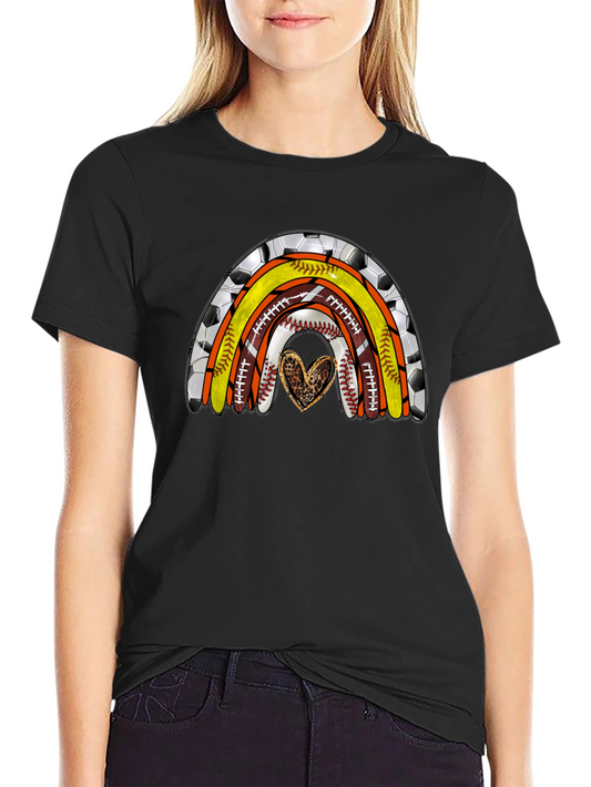 Sports Rainbow Heart T-Shirt
