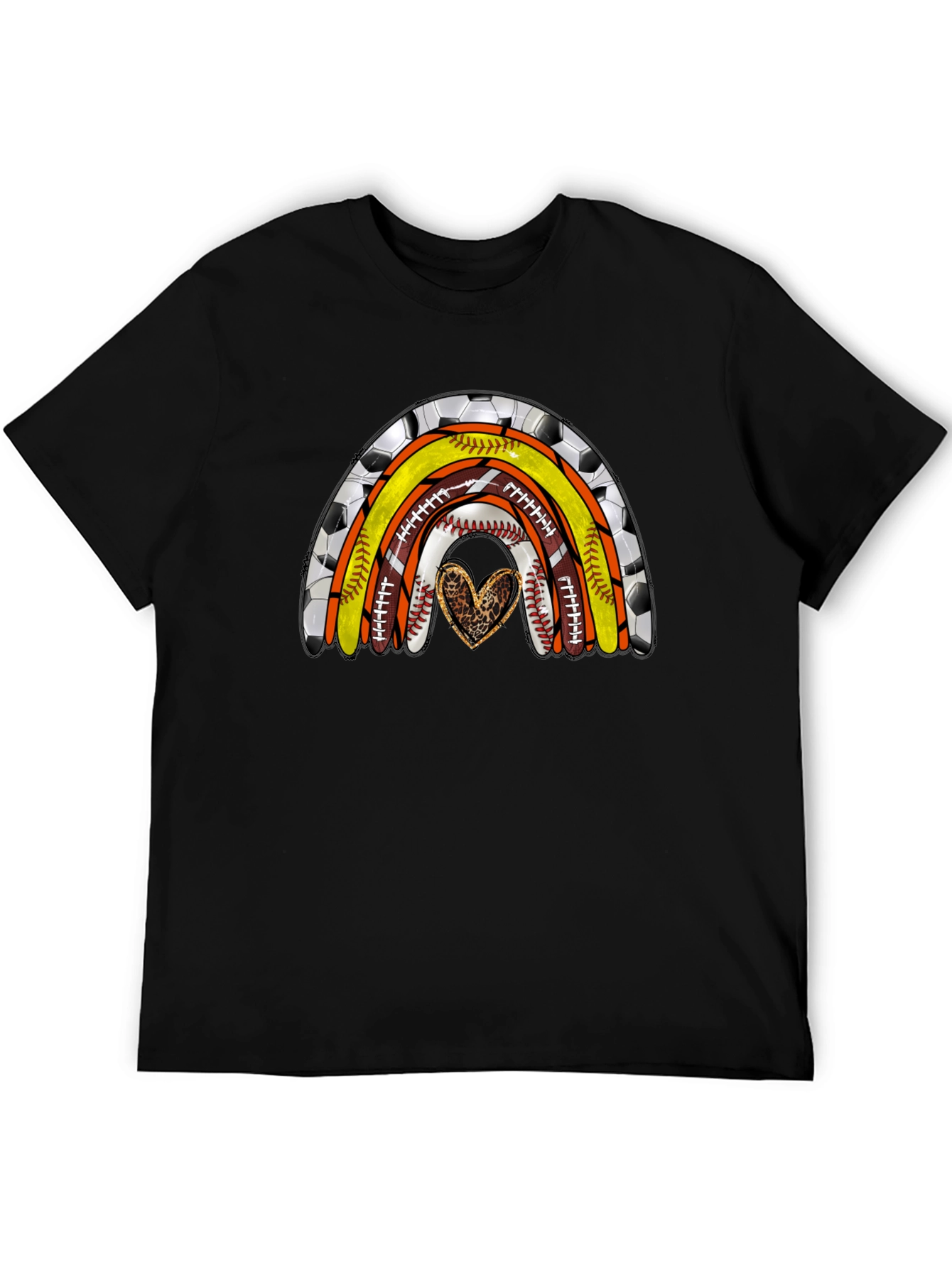 Sports Rainbow Heart T-Shirt