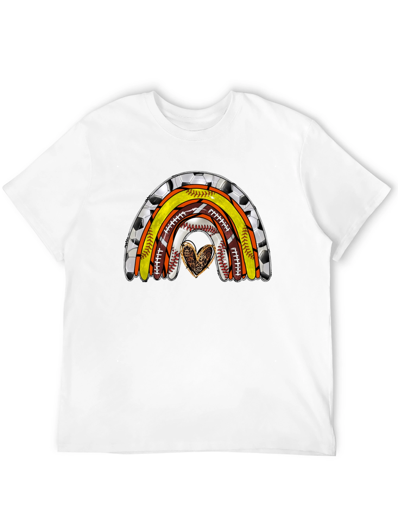 Sports Rainbow Heart T-Shirt