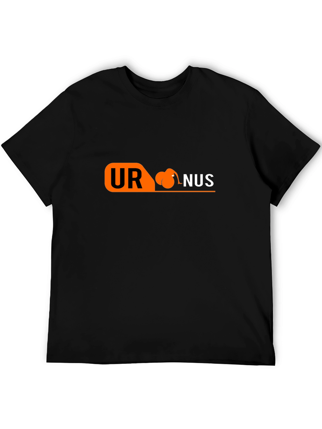 Humorous Uranus Graphic Tee - Black