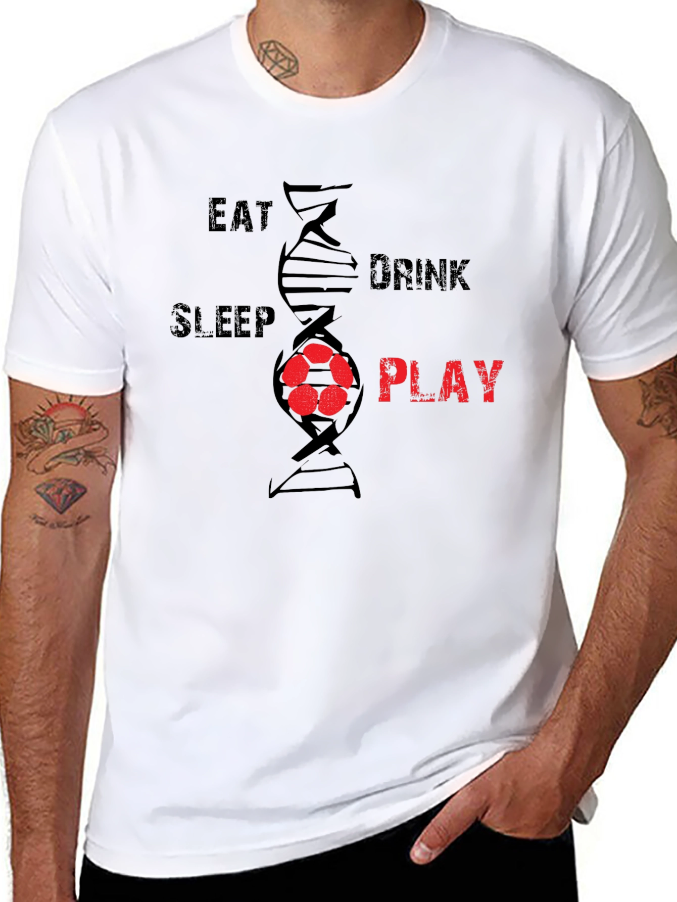 Eat Sleep Soccer DNA T-Shirt
