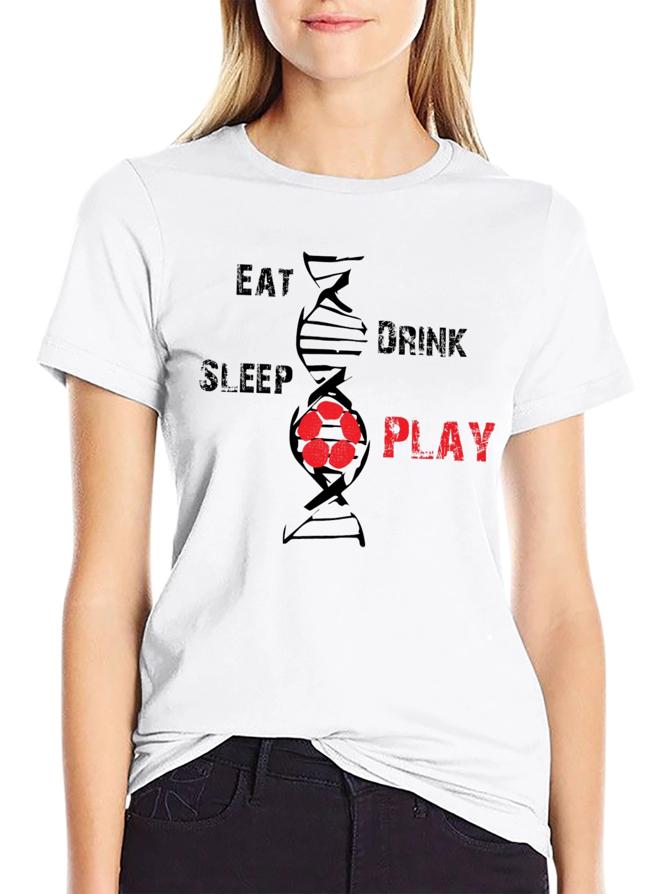 Eat Sleep Soccer DNA T-Shirt