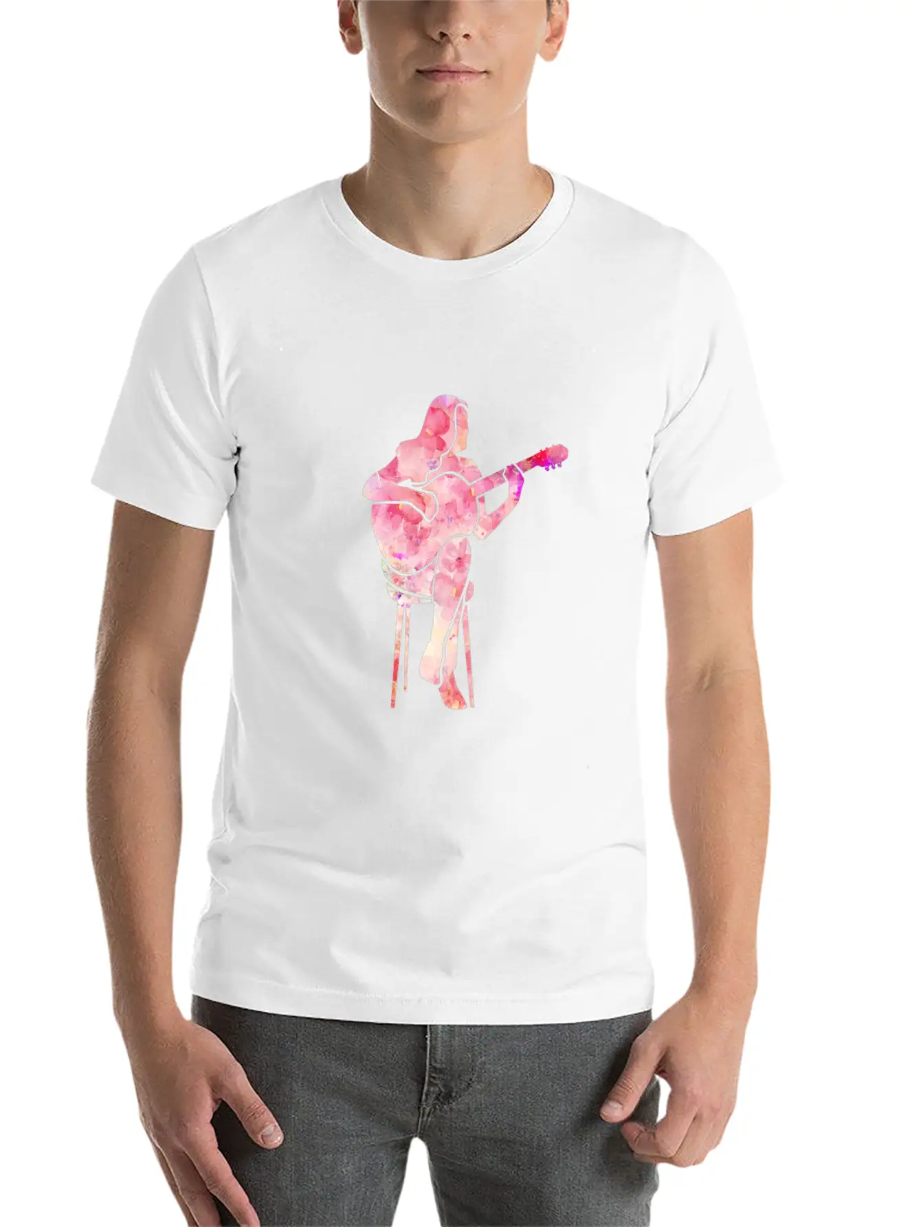 Guitarist Guitar Player Acoustic Guitar Women Gift Unisex Casual T-Shirt – Clean Design For Daily Comfort