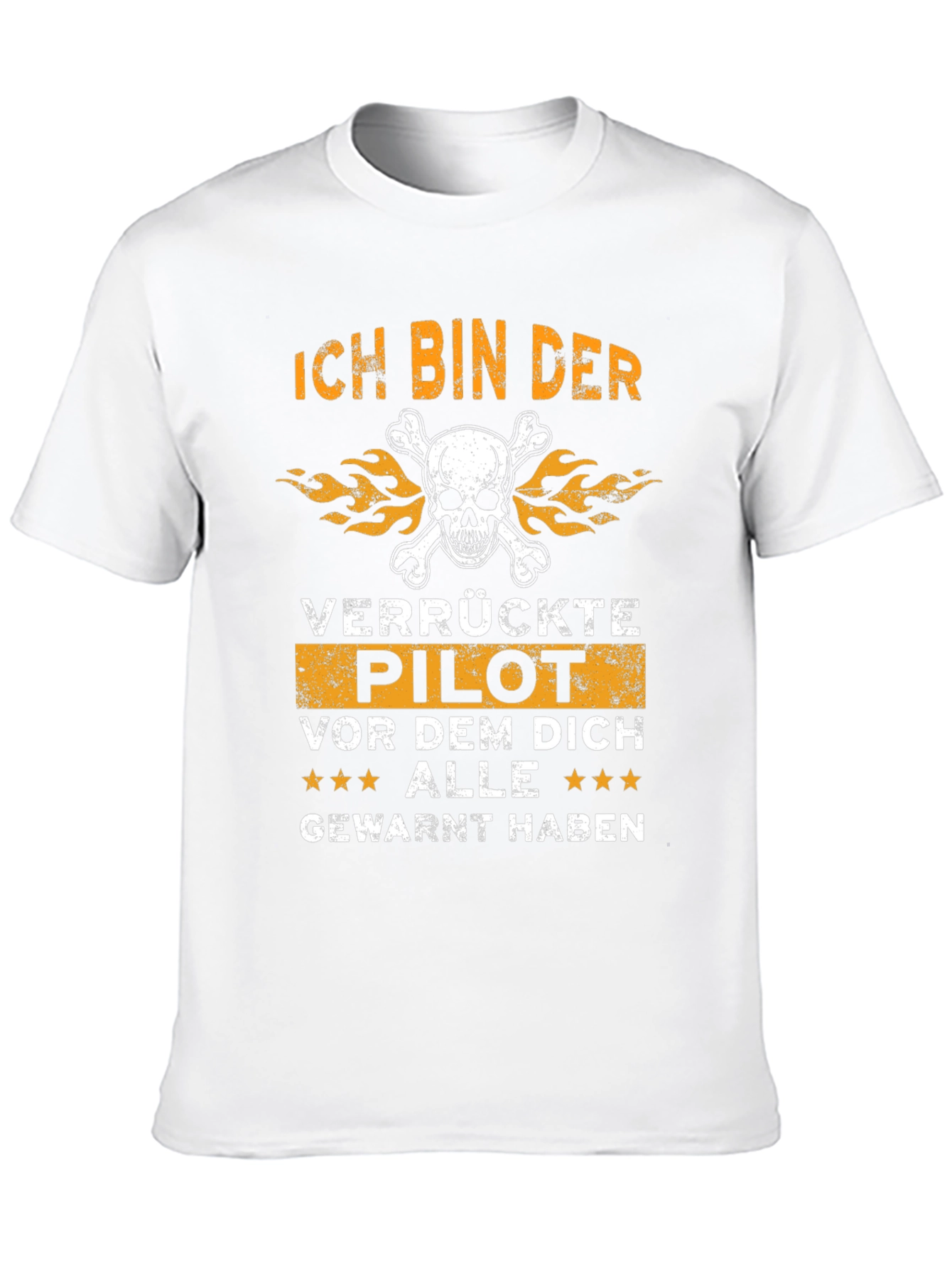 Ich Bin Der Verruckte Pilot Black Graphic T-Shirt